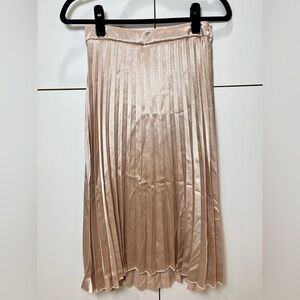 Pleated Satin Paisie Skirt